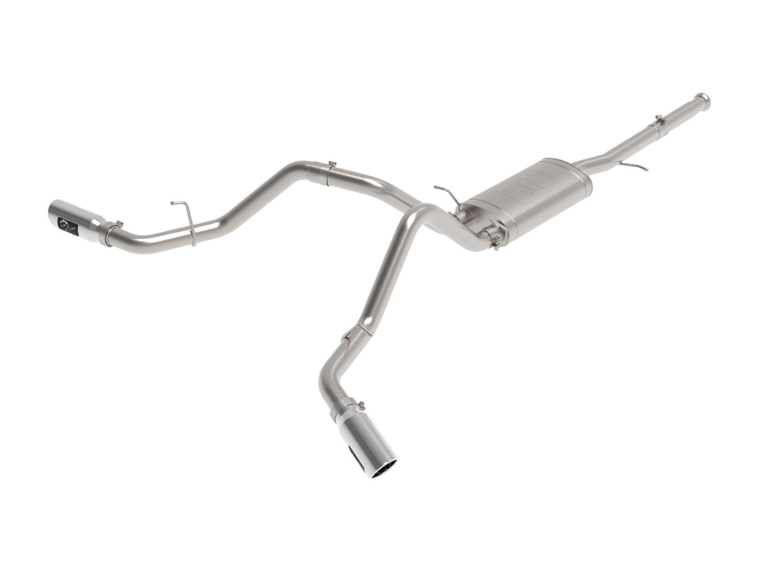 aFe Apollo GT Exhaust Systems for 2009-2018 SIERRA 1500, SILVERADO 1500 - 49-44134-P System, Series, Split Side Rear, Stainless Steel, Cat-Back, Dual Polished Tips, Chevrolet, GMC, Kit thumbnail 5