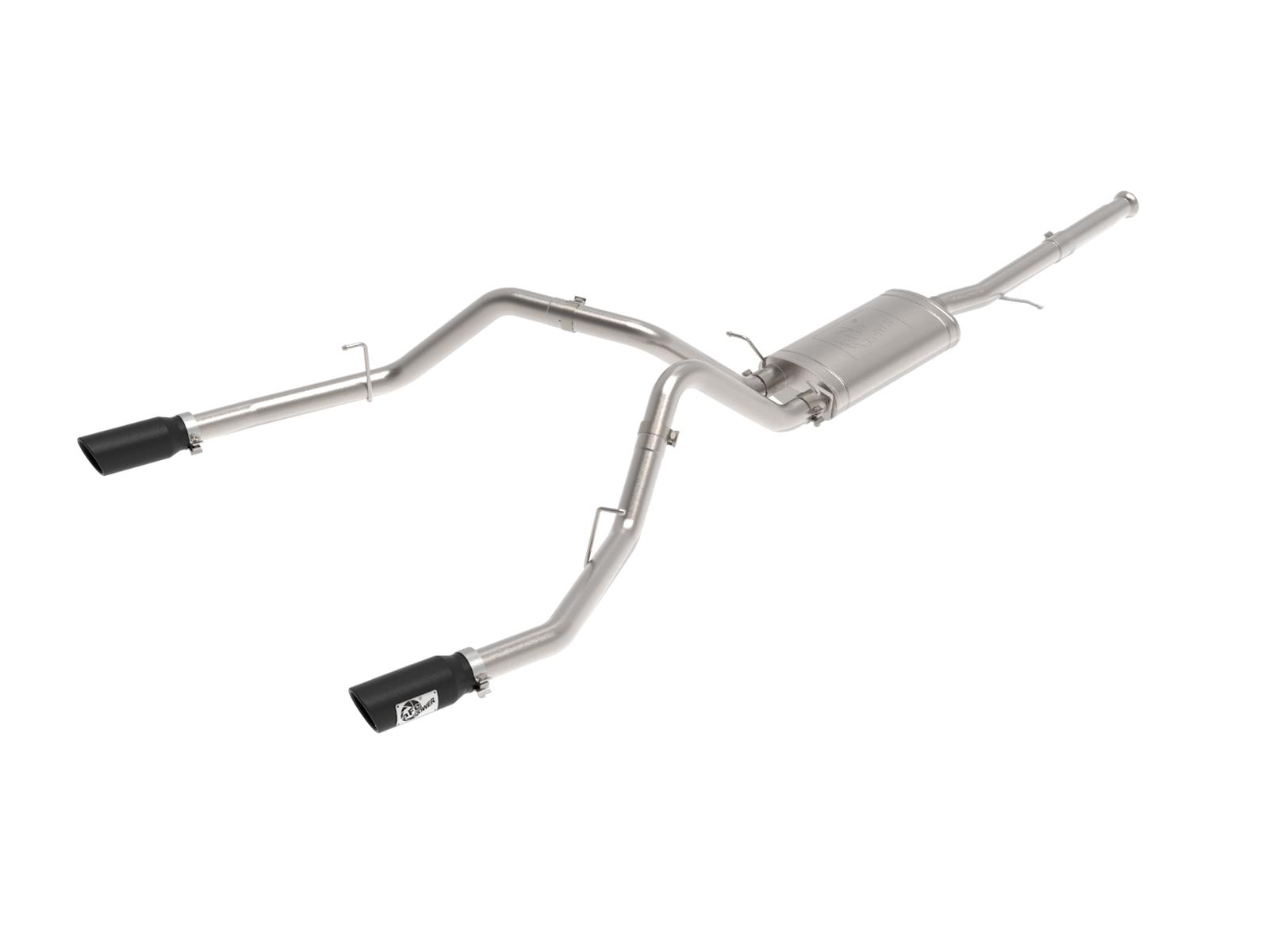 aFe Apollo GT Exhaust Systems for 2009-2018 SIERRA 1500, SILVERADO 1500 - 49-44135-B System, Series, Split Rear, Stainless Steel, Cat-Back, Dual Black Tips, Chevrolet, GMC, Kit thumbnail 8