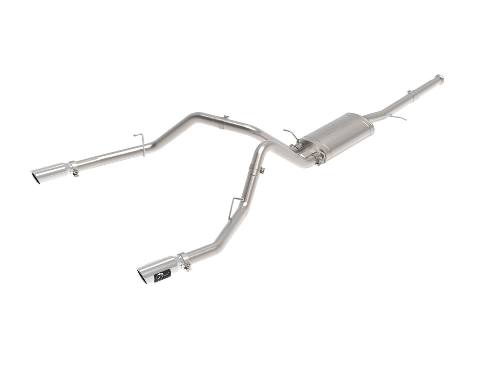 aFe Apollo GT Exhaust Systems for 2009-2018 SIERRA 1500, SILVERADO 1500 - 49-44135-P System, Series, Split Rear, Stainless Steel, Cat-Back, Dual Polished Tips, Chevrolet, GMC, Kit thumbnail 6