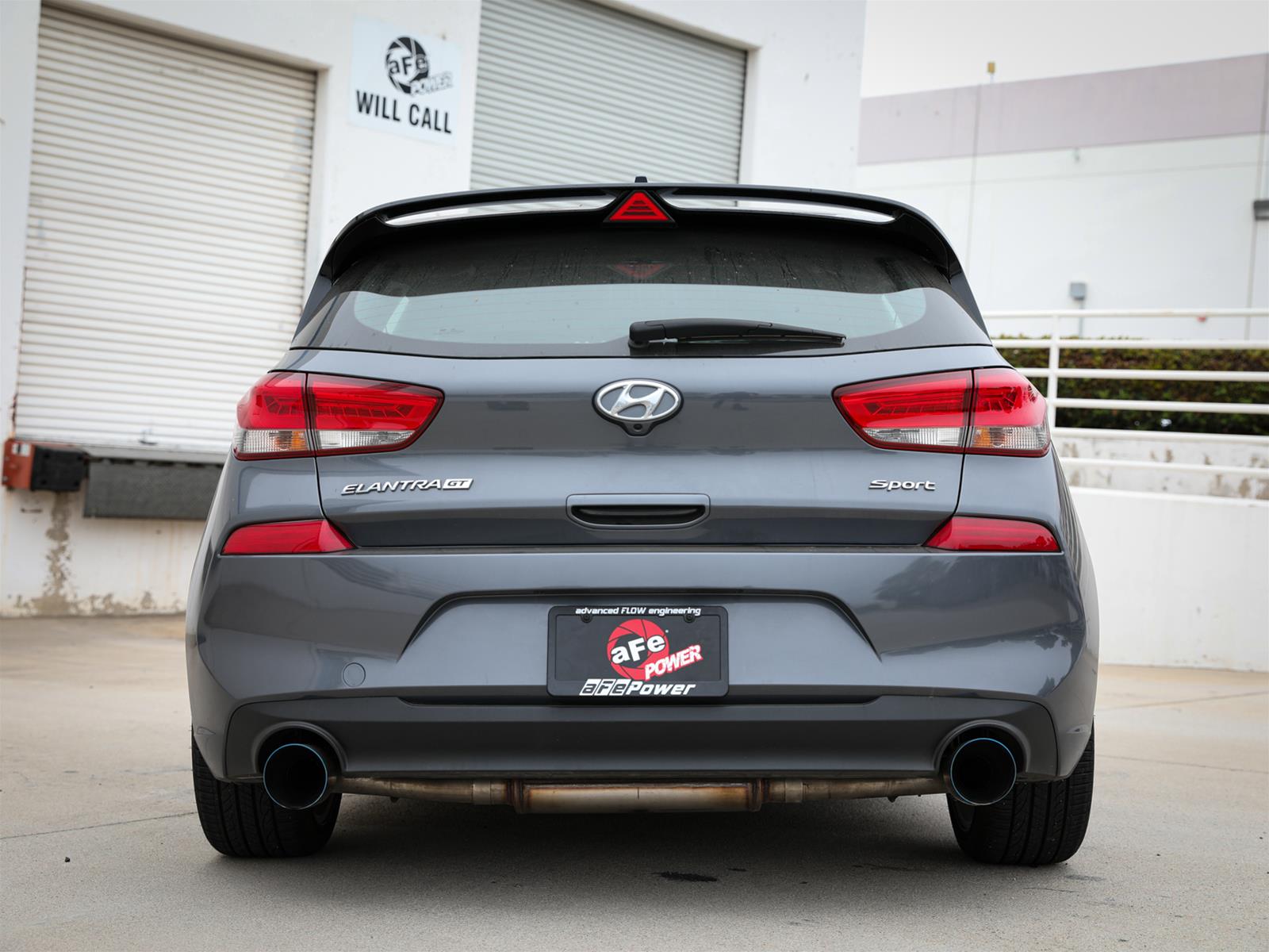 aFe Takeda 2.5in 409 SS Axle-Back Exhaust System Blue Flame 18-20 Hyundai Elantra GT L4-1.6L(t) thumbnail 3