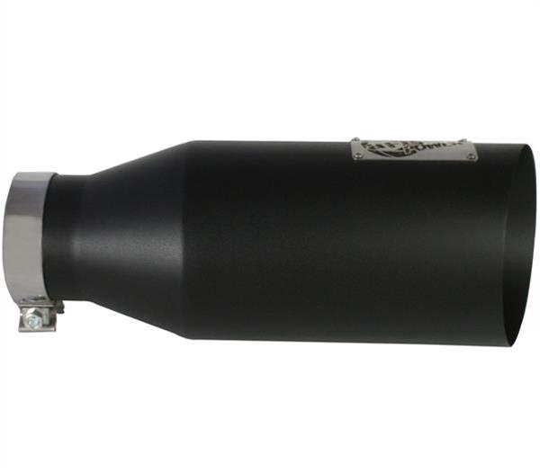 aFe MACH Force XP Exhausts Tips SS-304 EXH Tip 4In x 7Out x 18L Bolt-On (blk) thumbnail 2
