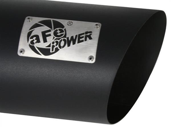 aFe MACH Force XP Exhausts Tips SS-304 EXH Tip 4In x 7Out x 18L Bolt-On (blk) thumbnail 3