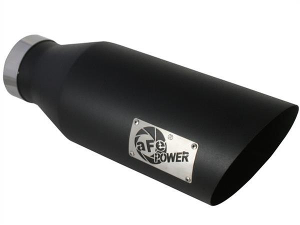 aFe MACH Force XP Exhausts Tips SS-304 EXH Tip 4In x 7Out x 18L Bolt-On (blk) thumbnail 5