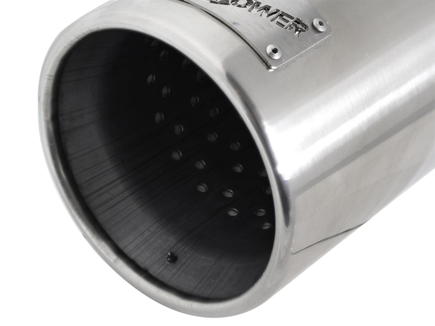 aFe MACH Force-XP 304 SS Sing Wall Pol Exh Tip Univ Exit 3in Inlet x 4in Outlet x 12in L - Clamp On thumbnail 2