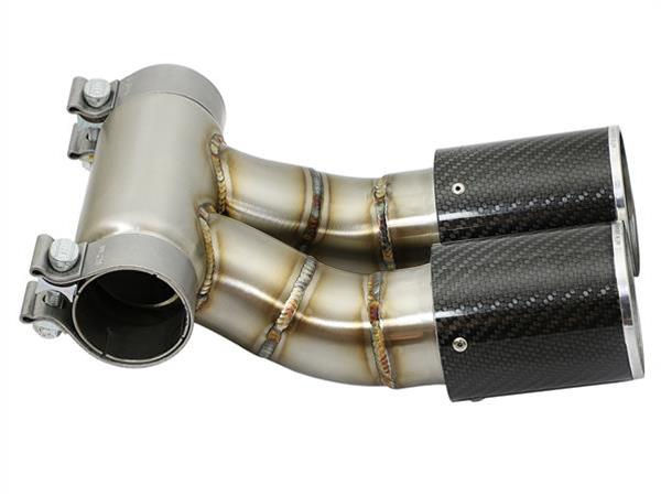 aFe Power 13-14 Porsche Cayman S / Boxster S Carbon Fiber Exhaust Tip Upgrade thumbnail 4