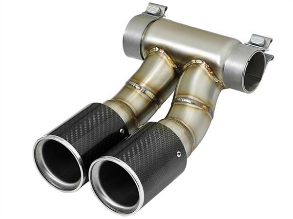 aFe Power 13-14 Porsche Cayman S / Boxster S Carbon Fiber Exhaust Tip Upgrade thumbnail 5