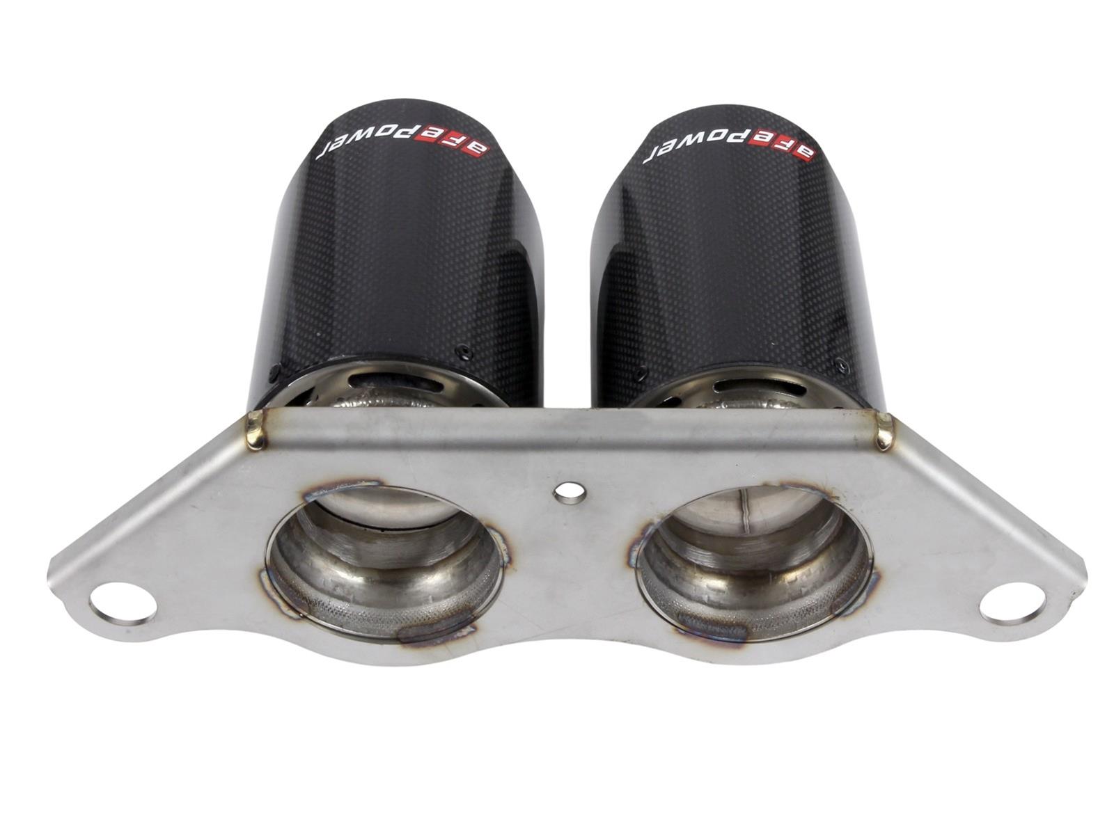 aFe Power Mach Force Xp 4in 304 SS Bolt-On Exhaust Tips Carbon Fiber 14-19 Porsche 911 GT3 3.8L/4.0L thumbnail 5