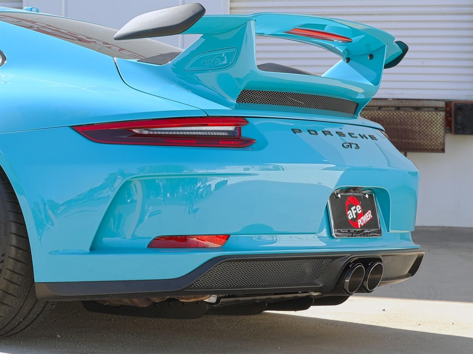 aFe Power Mach Force Xp 4in 304 SS Bolt-On Exhaust Tips Carbon Fiber 14-19 Porsche 911 GT3 3.8L/4.0L thumbnail 2