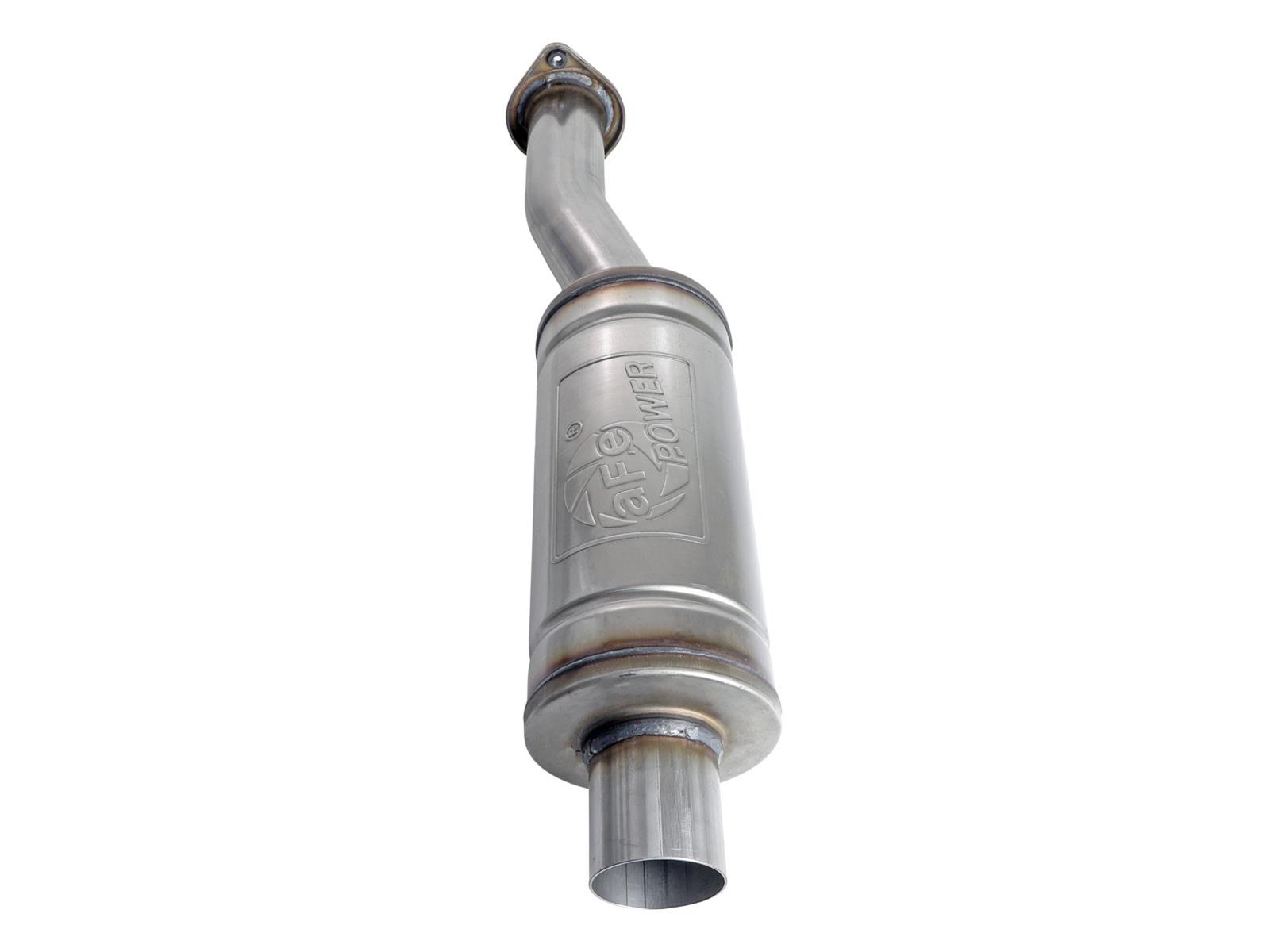 aFe Apollo GT 3 Inch Resonator 49C43132 Resonators, GT, Stainless Steel, Natural, 3.00 in. Center Inlet/Outlet, Ford, Each thumbnail 4