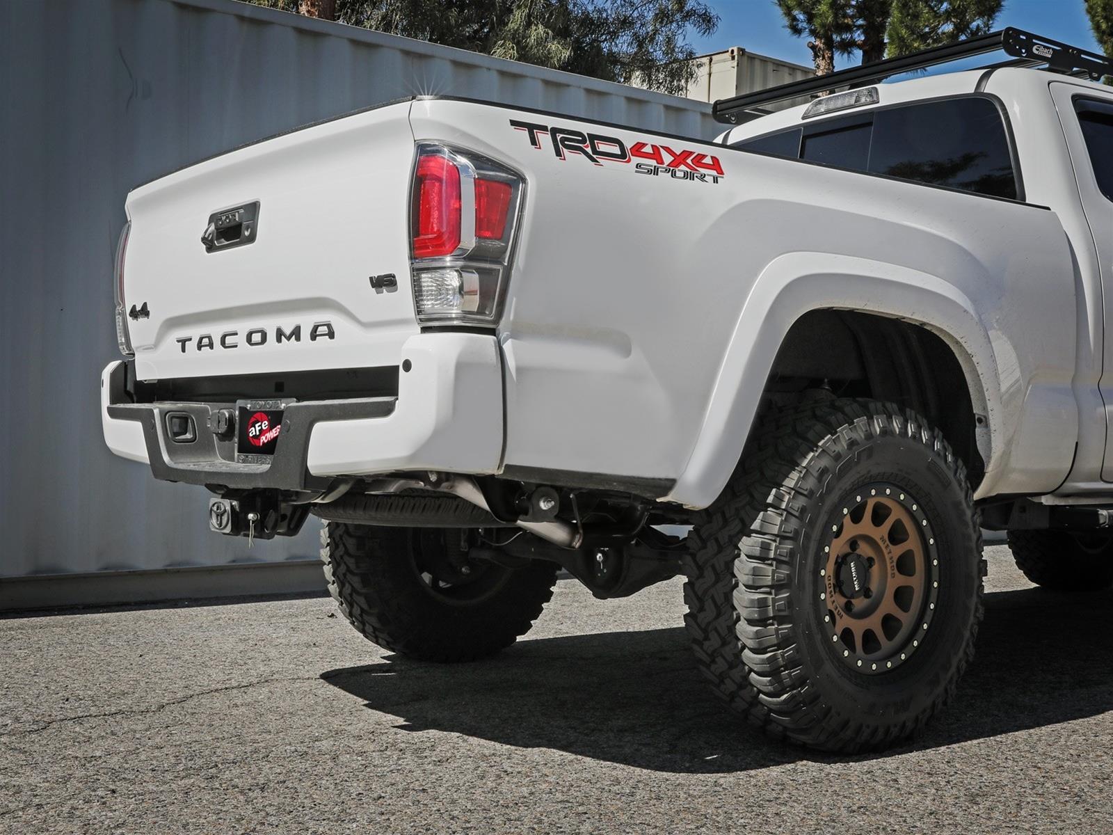 aFe Mach Force XP Tailpipes for 2016-2023 TACOMA - 49C46065 Exhaust, Tailpipes, 304 Stainless Steel, Natural, 2.500 in. Diameter, Slant Cut, Toyota, Tacoma, Kit thumbnail 2
