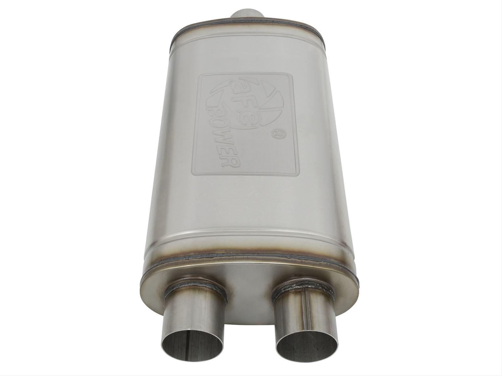aFe MACH Force XP SS Muffler 3in Center Inlet / 3in Offset Outlet 22in L x 11in W x 6in H Body