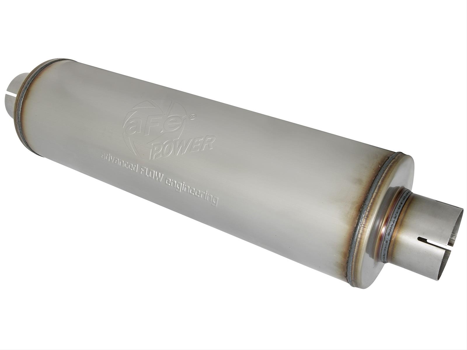 aFe MACH Force-Xp 409 SS Muffler 3-1/2in ID Center/Center x 7in Dia x 24in L - Round Body thumbnail 3