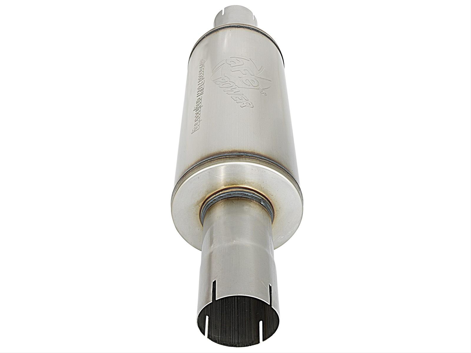 aFe Atlas Steel 3.5 Inch Muffler 49M00025 Muffler, Atlas, Perforated Core, 3.500 in. Inlet, 3.500 in. Outlet, 16.000 in. Body Length, Universal, Each thumbnail 2