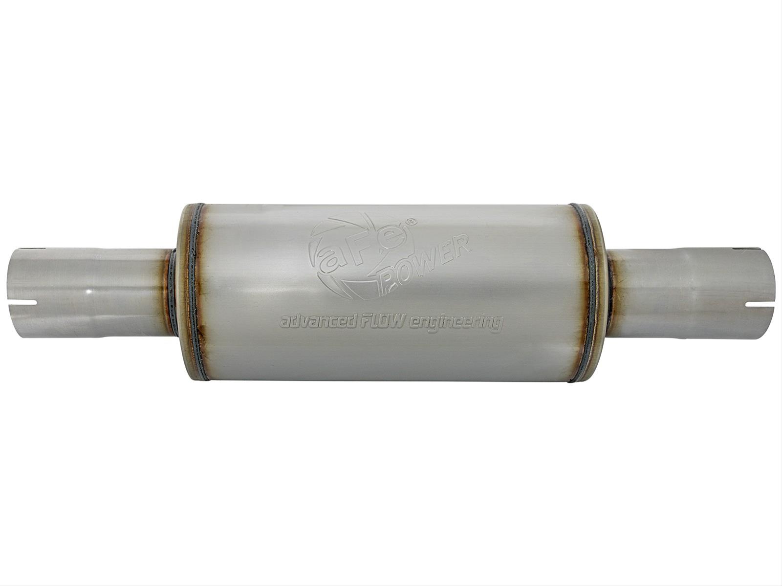 aFe Atlas Steel 3.5 Inch Muffler 49M00025 Muffler, Atlas, Perforated Core, 3.500 in. Inlet, 3.500 in. Outlet, 16.000 in. Body Length, Universal, Each thumbnail 4