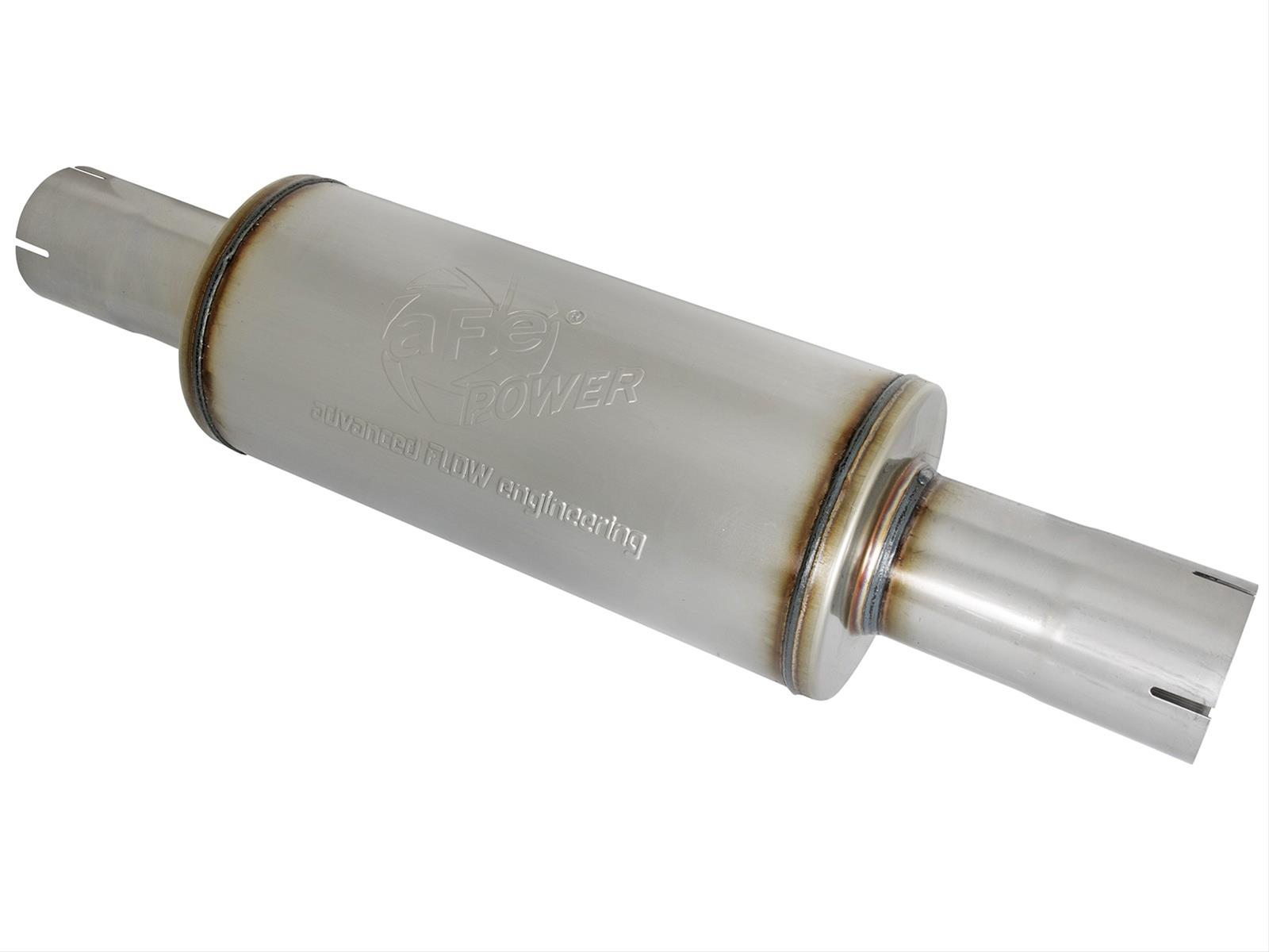 aFe Atlas Steel 3.5 Inch Muffler 49M00025 Muffler, Atlas, Perforated Core, 3.500 in. Inlet, 3.500 in. Outlet, 16.000 in. Body Length, Universal, Each thumbnail 3