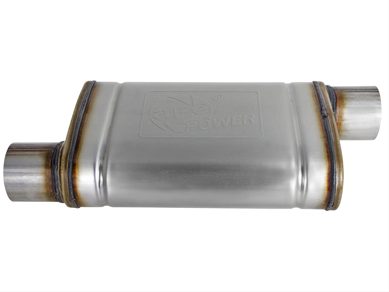 aFe MACH Force-Xp 409 SS Muffler 3in ID Offset/Offset x 4in H x 9in W x 14in L - Oval Body thumbnail 2