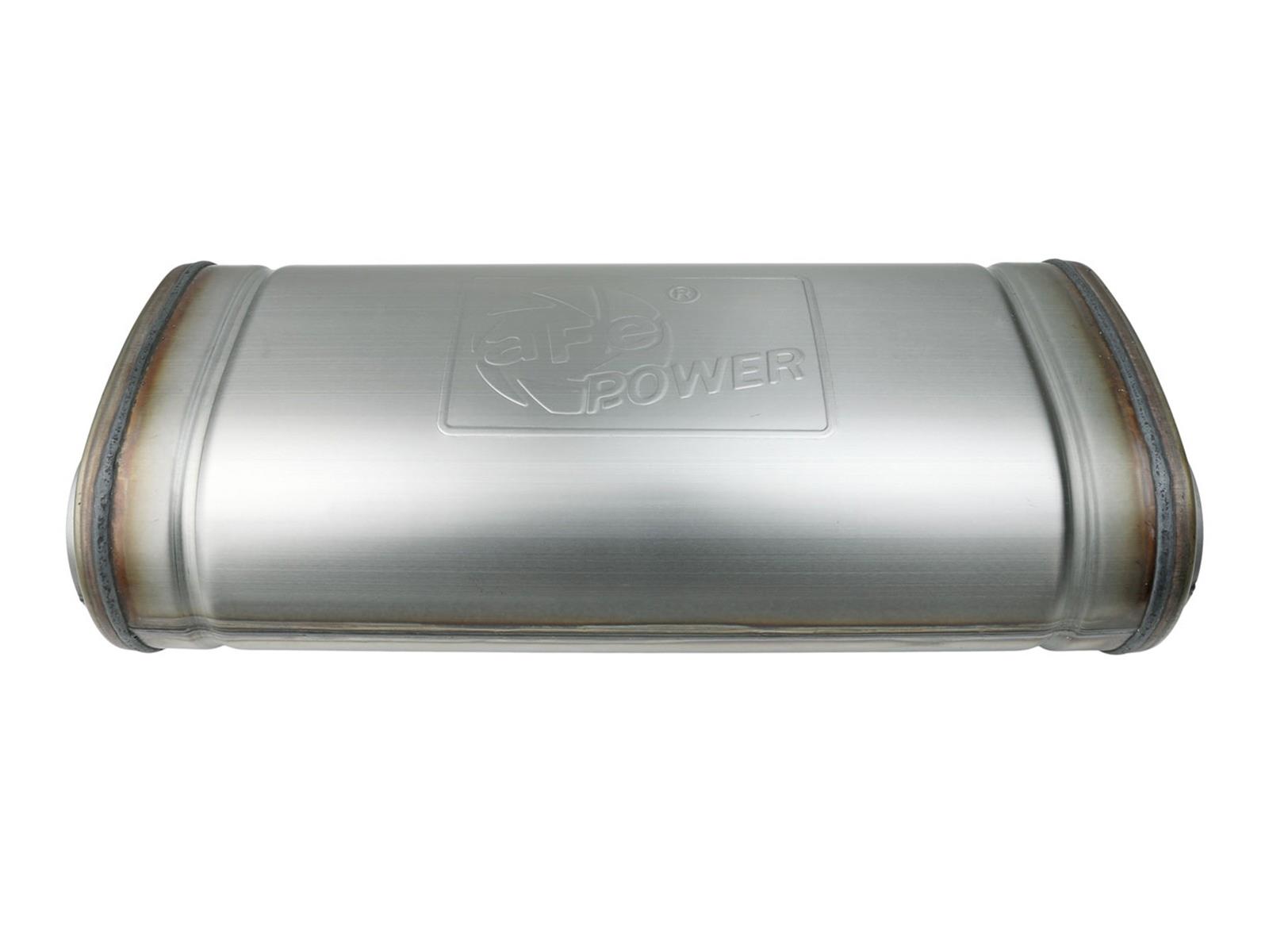 aFe MACH Force-Xp 409 SS Muffler 3in Dual Inlet/Dual Outlet 5in H x 8in W x 18in L - Oval Body thumbnail 2