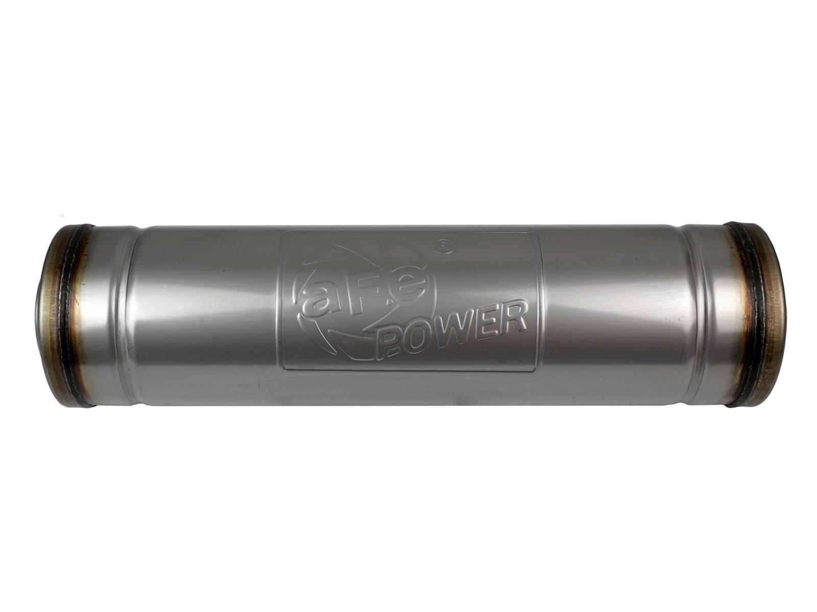 aFe MACH Force-Xp 409 SS Muffler 3in Center/Center 18in L X 5in Dia - Round Body thumbnail 3