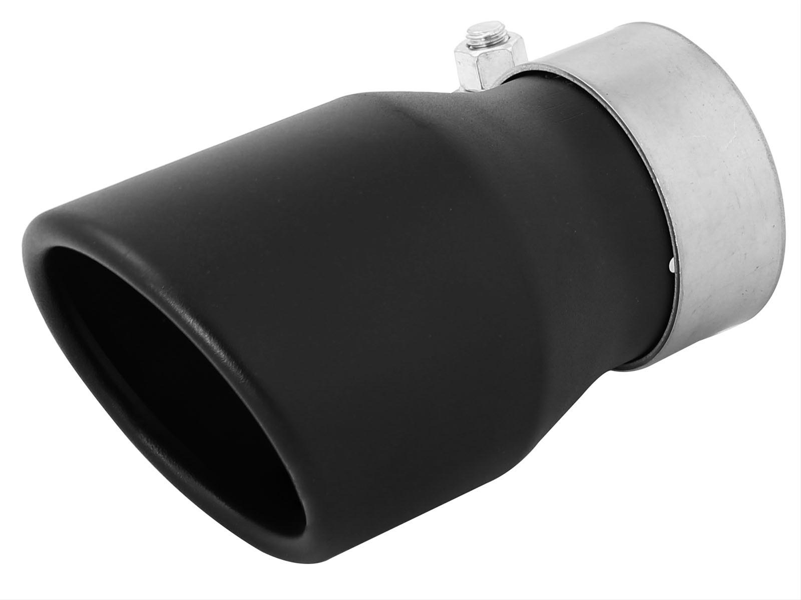 aFe MACH Force-XP 409 SS Single Wall Universal Clamp On Exhaust Tip - Black
