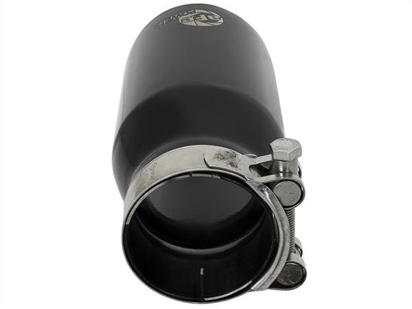 aFe MACH Force-Xp Universal 409 SS Single-Wall Clamp-On Exhaust Tip - Black thumbnail 4