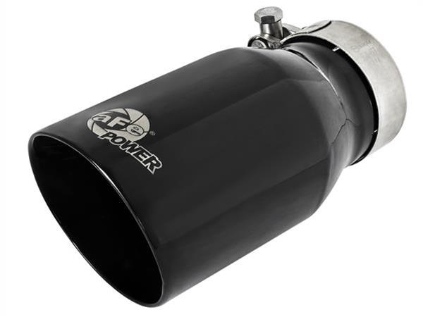 aFe MACH Force-Xp Universal 409 SS Single-Wall Clamp-On Exhaust Tip - Black thumbnail 3