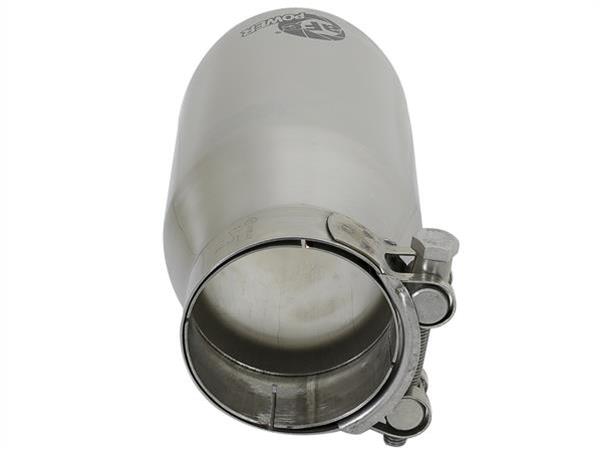 aFe MACH Force-Xp Universal 304 SS Single-Wall Clamp-On Exhaust Tip - Polished thumbnail 6