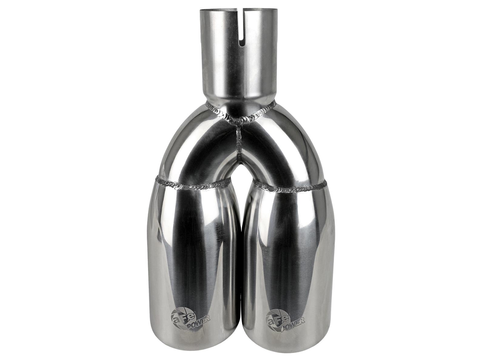 aFe Mach Force XP Round, Polished 2.50 Inch Exhaust Tip 49T25374-P12 Tips, XP, Dual Tip, Clamp-on, Stainless Steel, Polished, in. Inlet, 3.50 in. Outlet, 12.00 in. Length, Each thumbnail 3