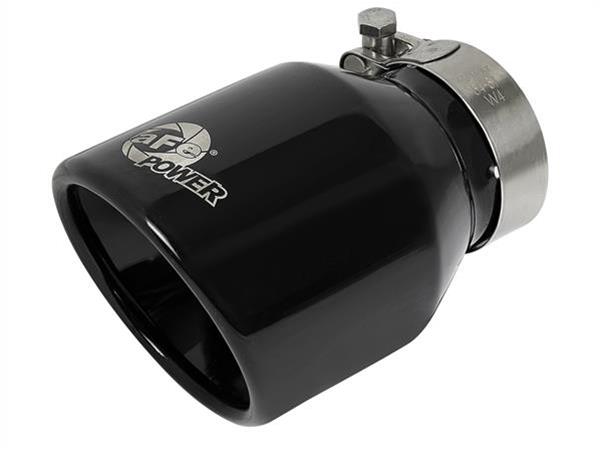 aFe MACH Force-Xp 409 SS Clamp-On Exhaust Tip 2.5in. Inlet / 4in. Outlet / 6in. L - Black thumbnail 2