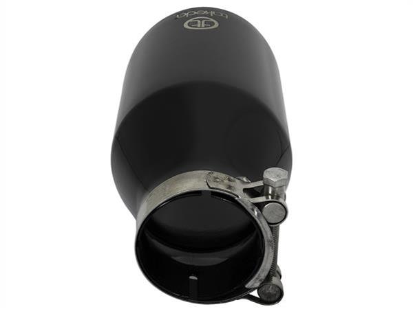aFe Takeda 409 SS Clamp-On Exhaust Tip 2.5in. Inlet / 4.5in. Outlet / 9in. L - Black thumbnail 6