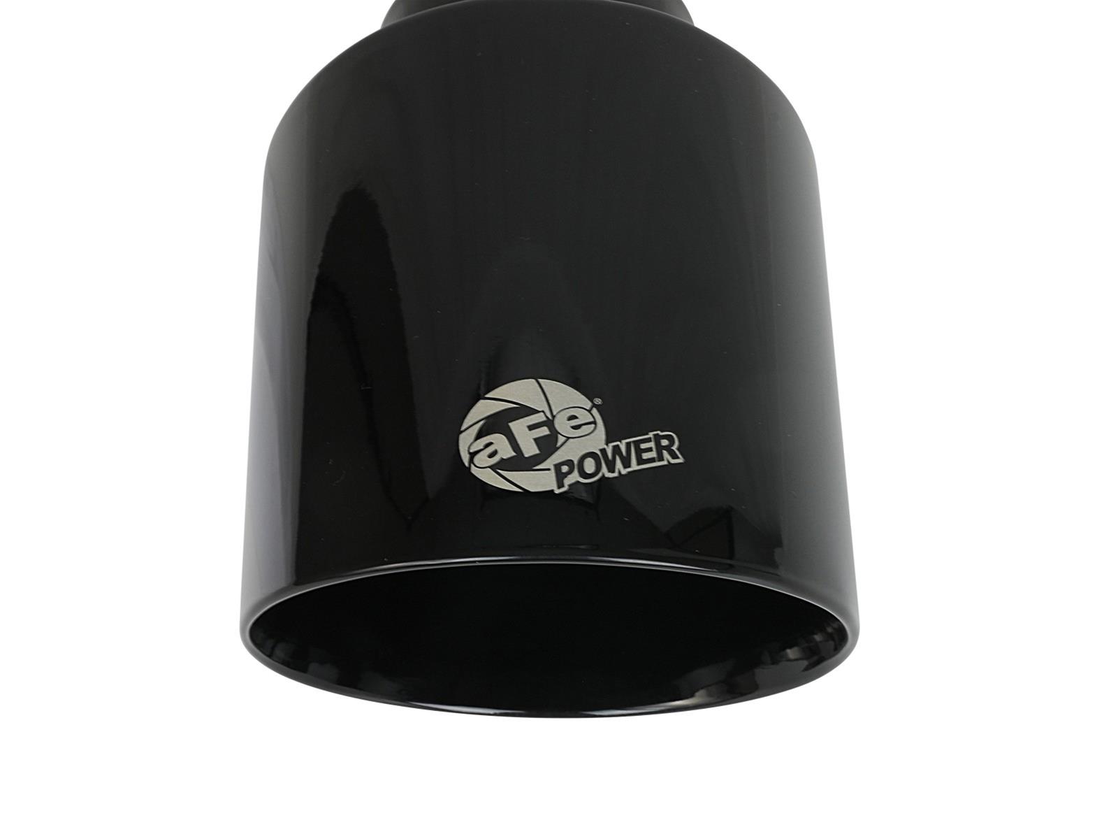 aFe Takeda 409 SS Clamp-On Exhaust Tip 2.5in. Inlet / 4.5in. Outlet / 7in. L - Black thumbnail 5