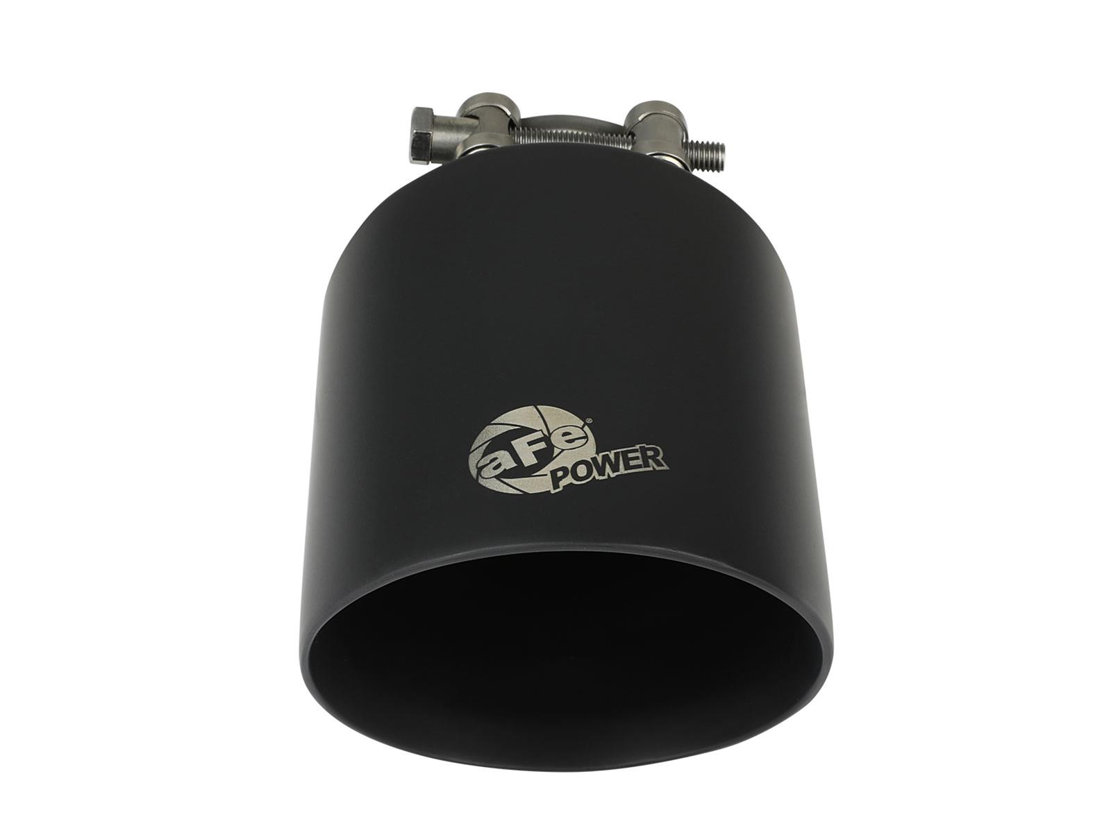 aFe Takeda 304 SS Clamp-On Exhaust Tip 2.5in. Inlet / 4.5in. Outlet / 7in. L - Black thumbnail 5