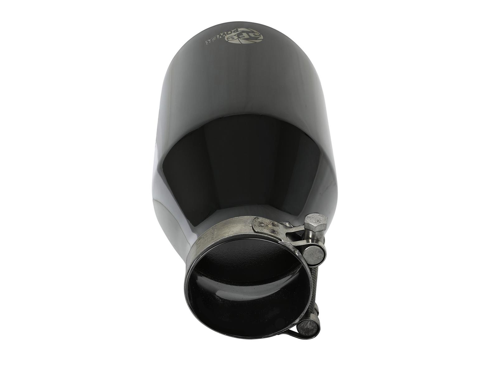 aFe MACH Force-Xp 409 SS Clamp-On Exhaust Tip 2.5in. Inlet / 4.5in. Outlet / 9in. L - Black thumbnail 4