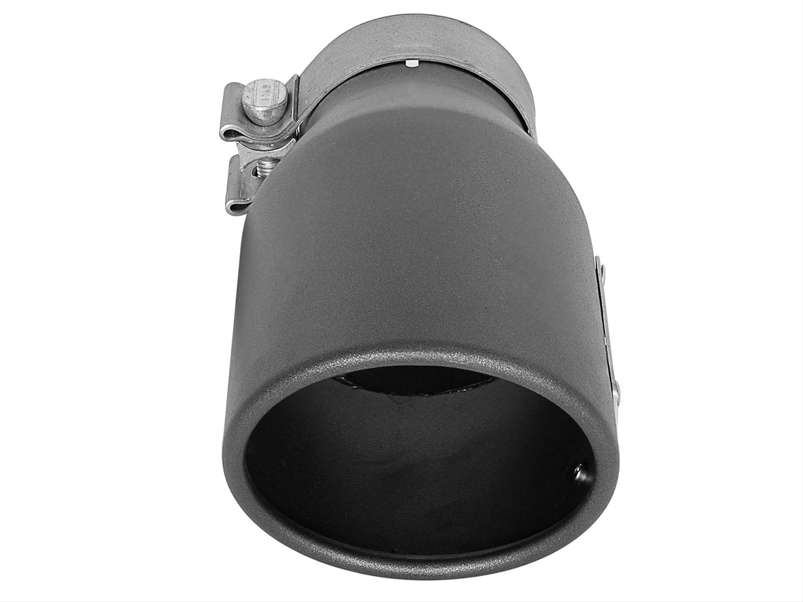aFe MACH Force-Xp 3in 304 SS Metallic Black Exhaust Tip 3in In x 4-1/2in Out x 9in L Clamp-On Right thumbnail 4