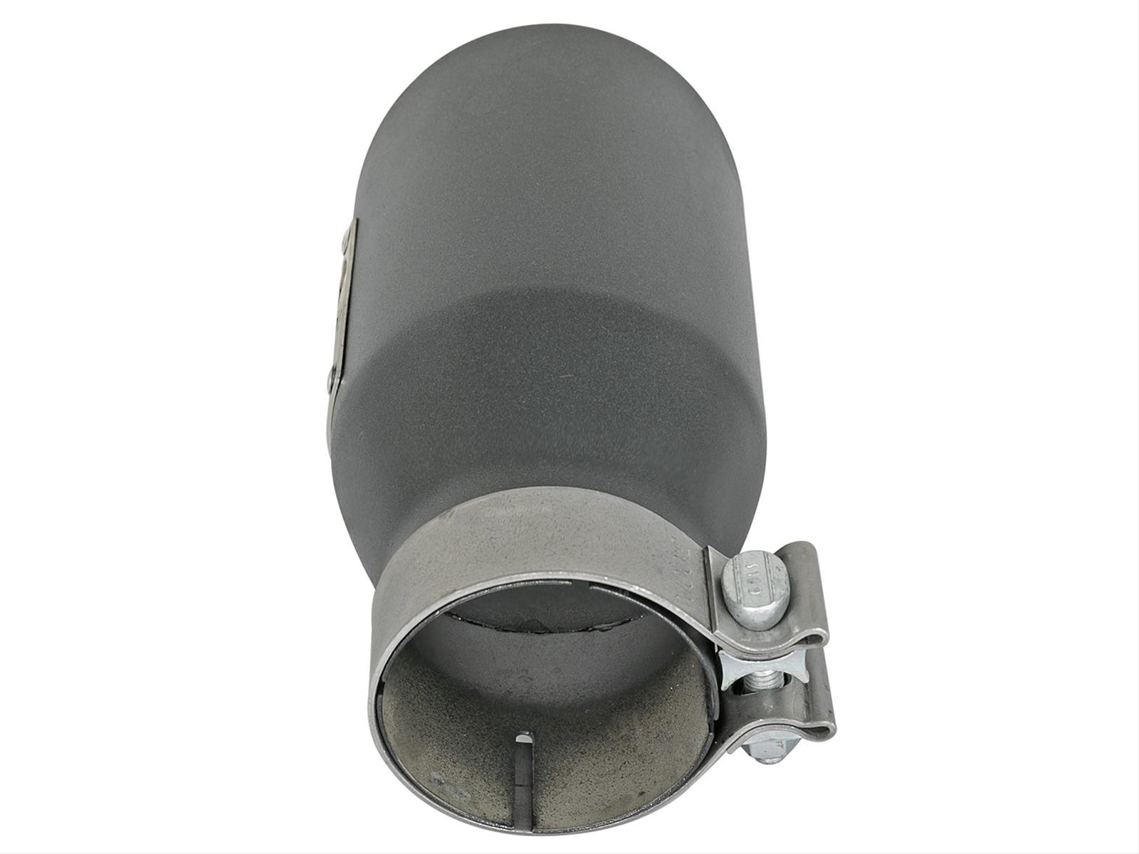 aFe MACH Force-Xp 3in 304 SS Metallic Black Exhaust Tip 3in In x 4-1/2in Out x 9in L Clamp-On Right thumbnail 5