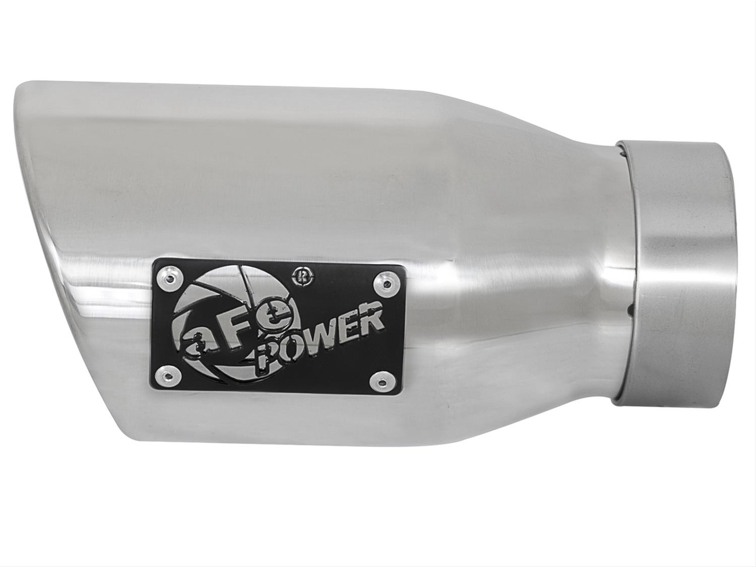 aFe Mach Force XP Round, Polished 3 Inch Exhaust Tip 49T30452-P09 Tip, XP, Clamp-on, Stainless, Polished, 3.00 in. Inlet Diameter, 4.50 in. Outlet, 9.00 in. Length, Each thumbnail 3