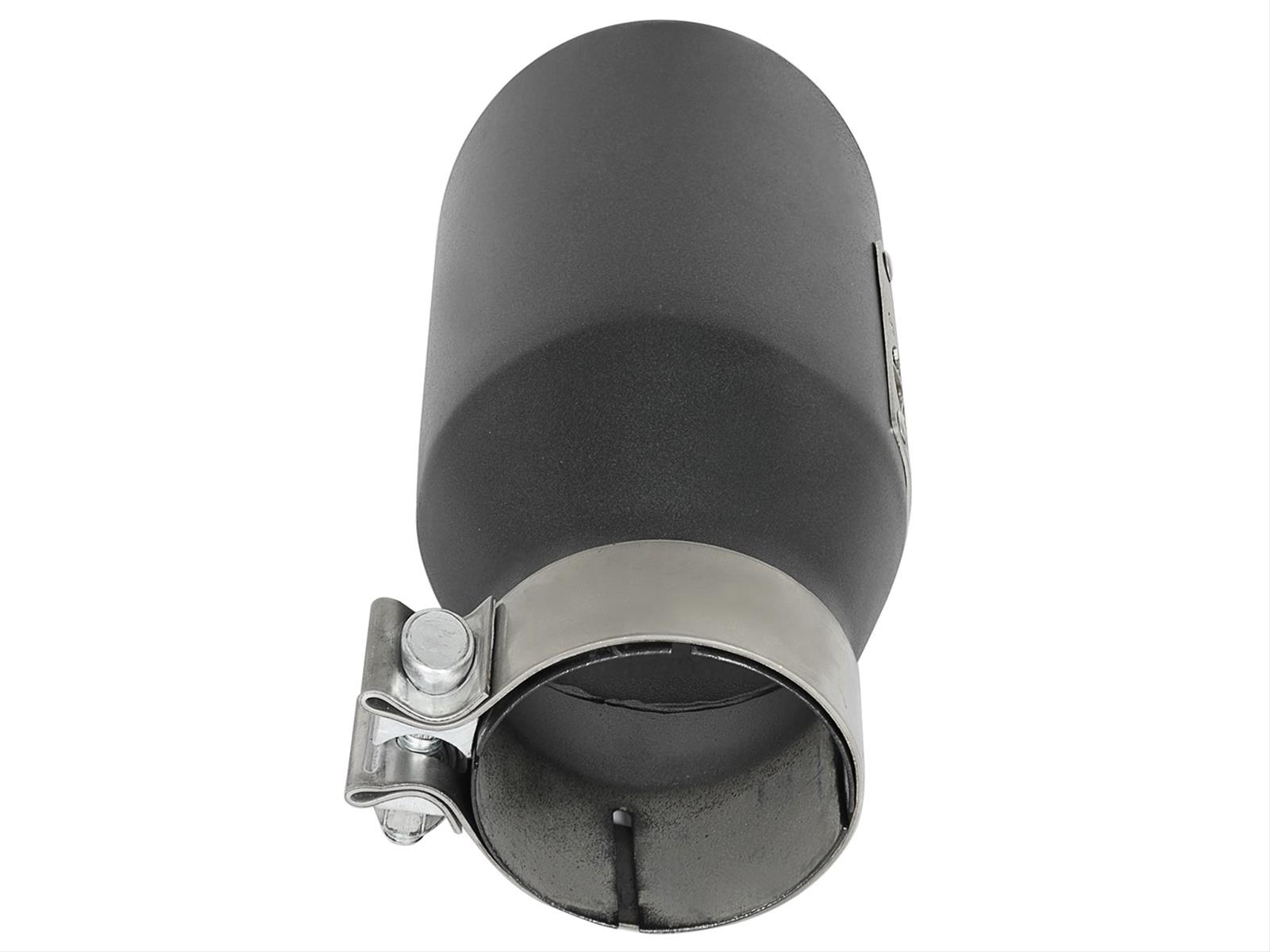 aFe MACH Force-Xp 3in 304 SS Metallic Black Exhaust Tip 3in In x 4-1/2in Out x 9in L Bolt-On Left thumbnail 5