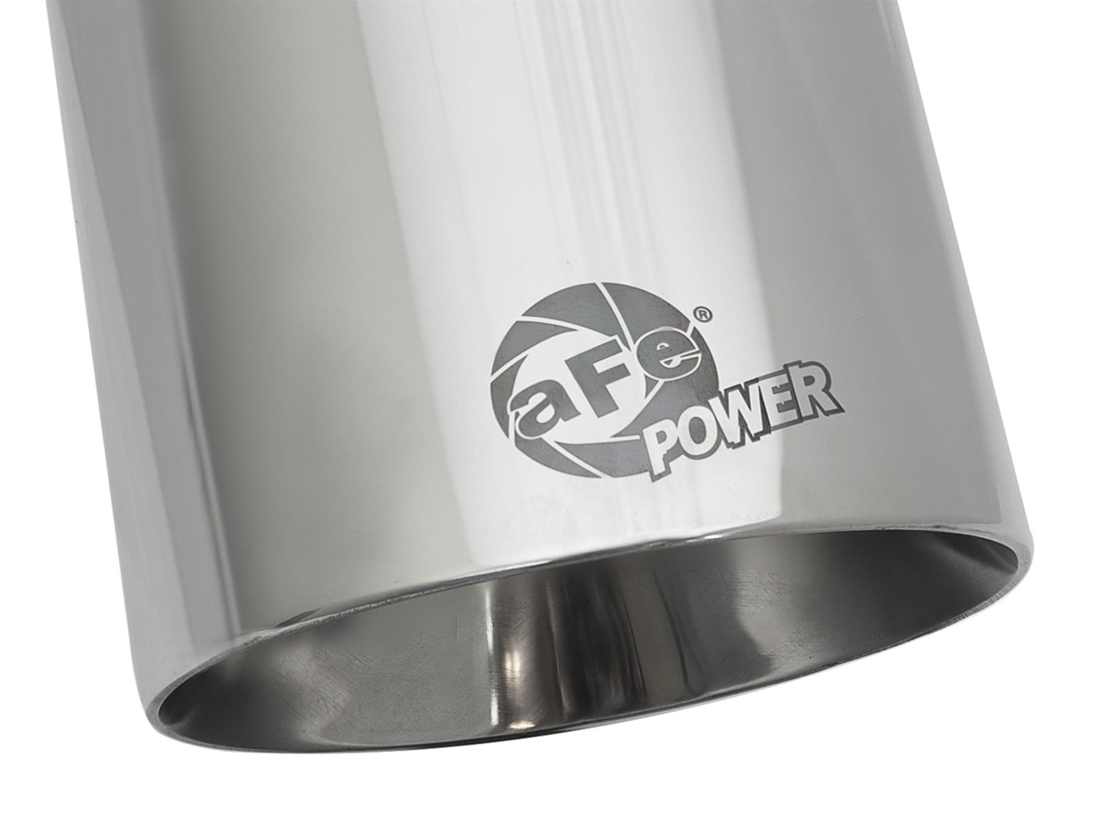 aFe MACH Force-Xp Univ 304 SS Double-Wall Clamp-On Exhaust Tip - Polished - 3in Inlet - 4.5in Outlet thumbnail 3