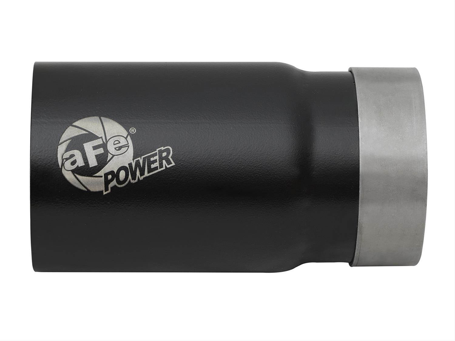 aFe Mach Force XP Round, Black 3.50 Inch Exhaust Tip 49T35404-B07 Tip, XP, Clamp-on, Stainless, Powdercoated, in. Inlet Diameter, 4.00 in. Outlet, 7.00 in. Length, Each thumbnail 3