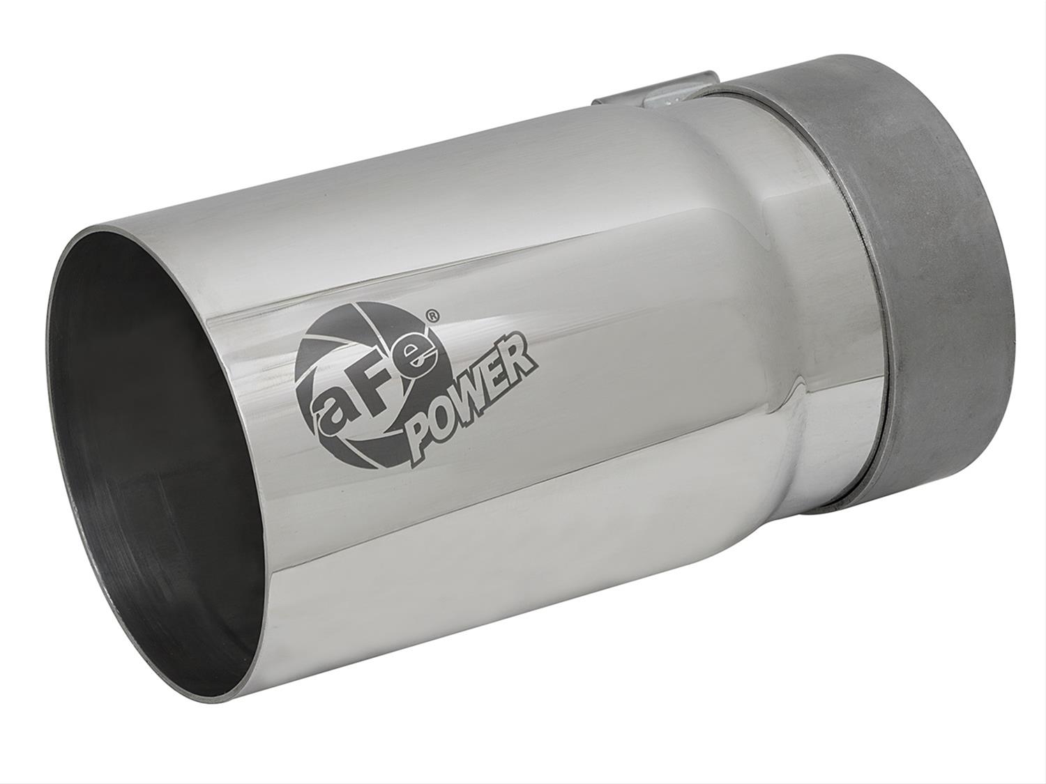 aFe Mach Force XP Round, Polished 3.50 Inch Exhaust Tip 49T35404-P07 Tip, XP, Clamp-on, Stainless, Polished, in. Inlet Diameter, 4.00 in. Outlet, 7.00 in. Length, Each