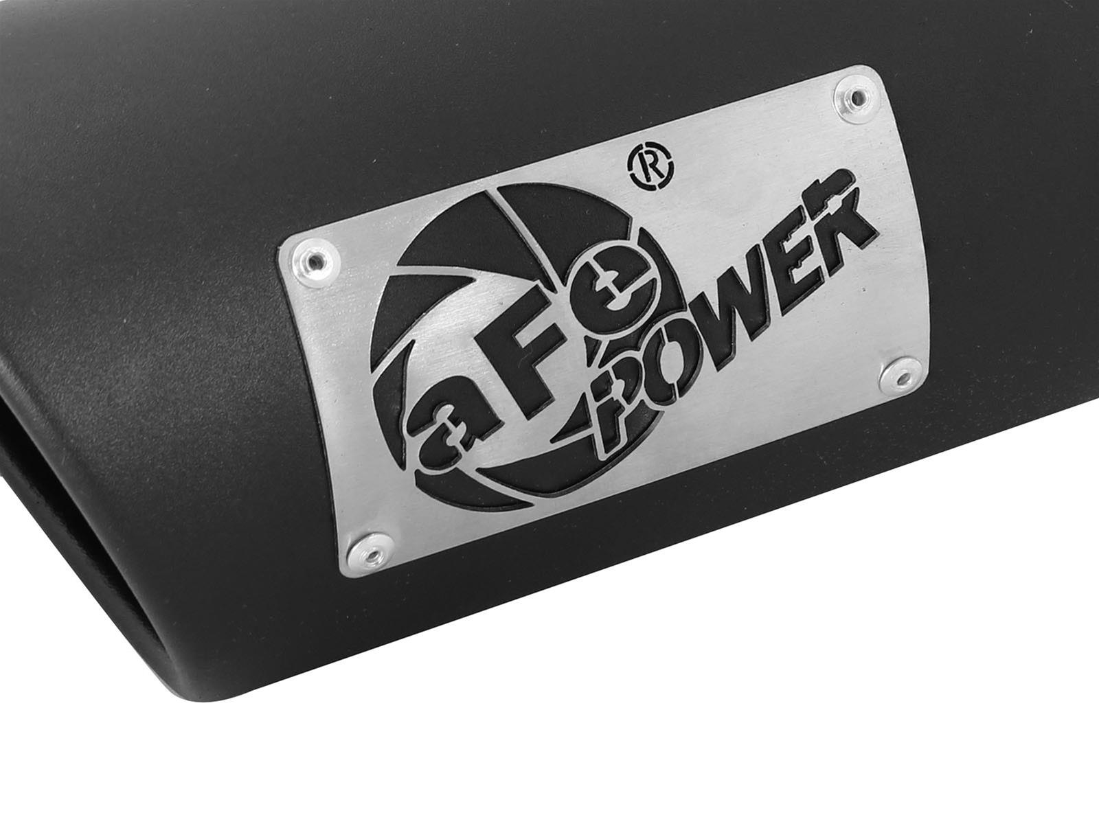 aFe Mach Force XP Round, Black 3.50 Inch Exhaust Tip 49T35452-B12 Tip, XP, Clamp-on, Stainless, Powdercoated, in. Inlet Diameter, 4.50 in. Outlet, 12.00 in. Length, Each thumbnail 2