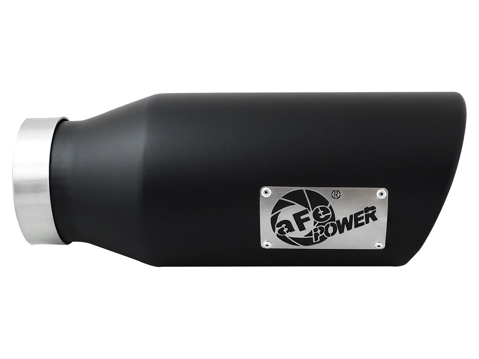 aFe Power MACH Force-Xp 4in In x 6in Out x 15in L Driver Side Clamp-On 4in 409 SS Exhaust Tip-Black thumbnail 4