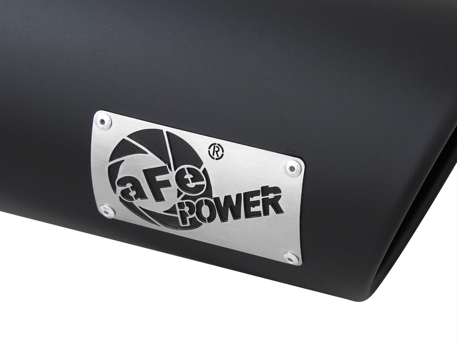 aFe Power MACH Force-Xp 4in In x 6in Out x 15in L Driver Side Clamp-On 4in 409 SS Exhaust Tip-Black thumbnail 2