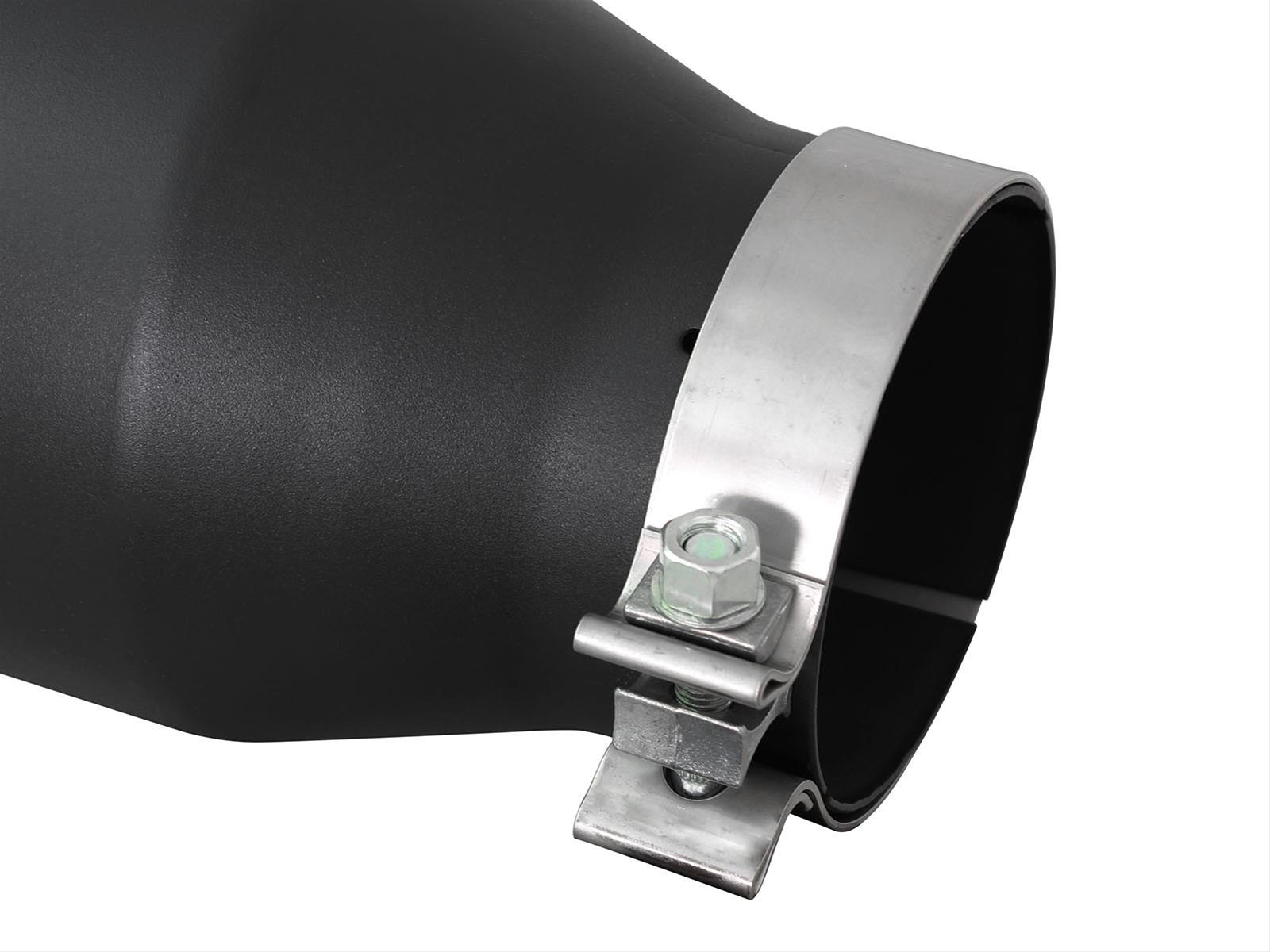 aFe Diesel Exhaust Tip Bolt On Black 4in Inlet x 6in Outlet x 15in - Left