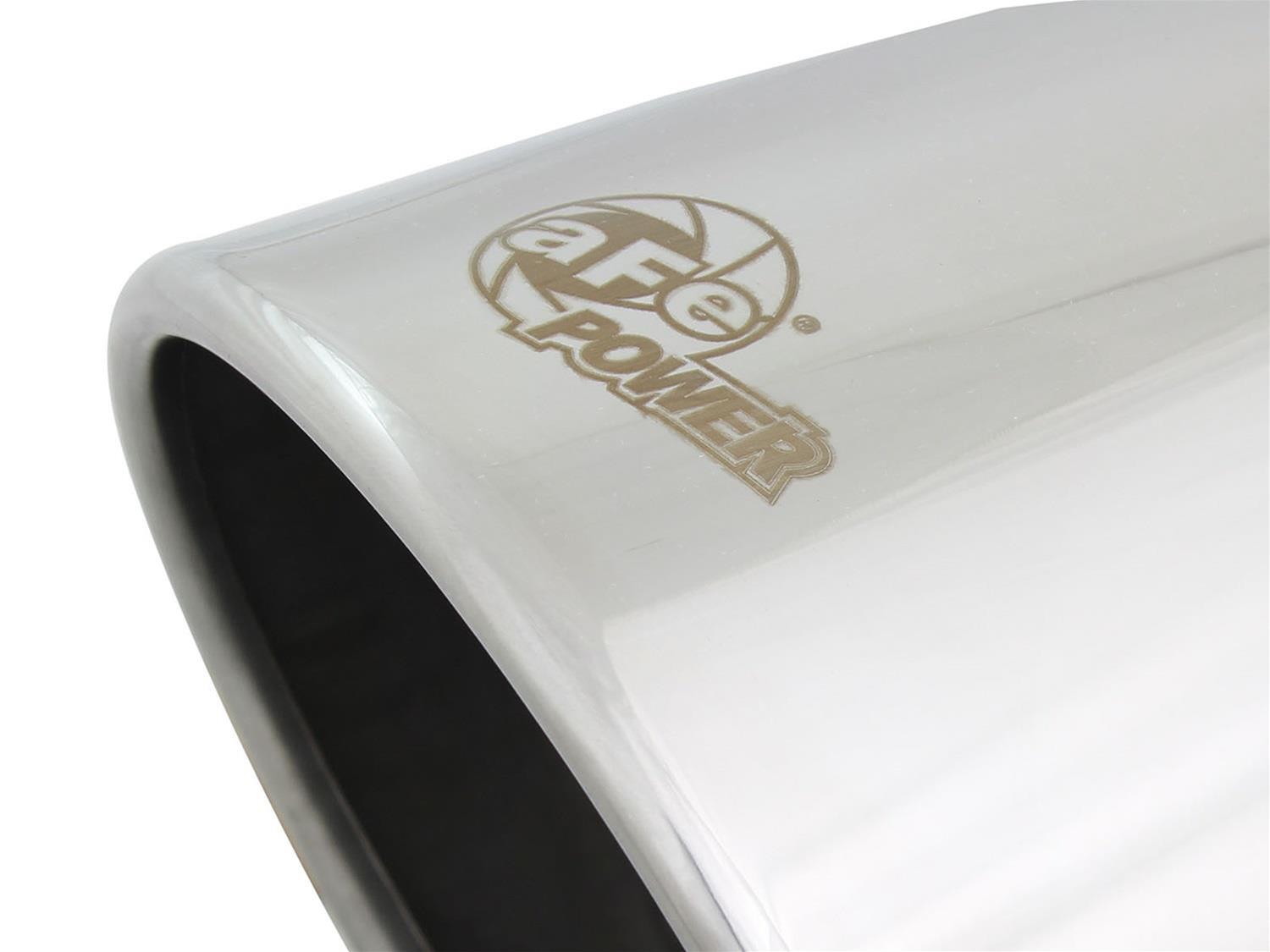 aFe Mach Force XP Round, Polished 4 Inch Exhaust Tip 49T40604-P09 Tip, XP, Clamp-on, Stainless, Polished, 4.00 in. Inlet Diameter, 6.00 in. Outlet, 9.00 in. Length, Each thumbnail 5
