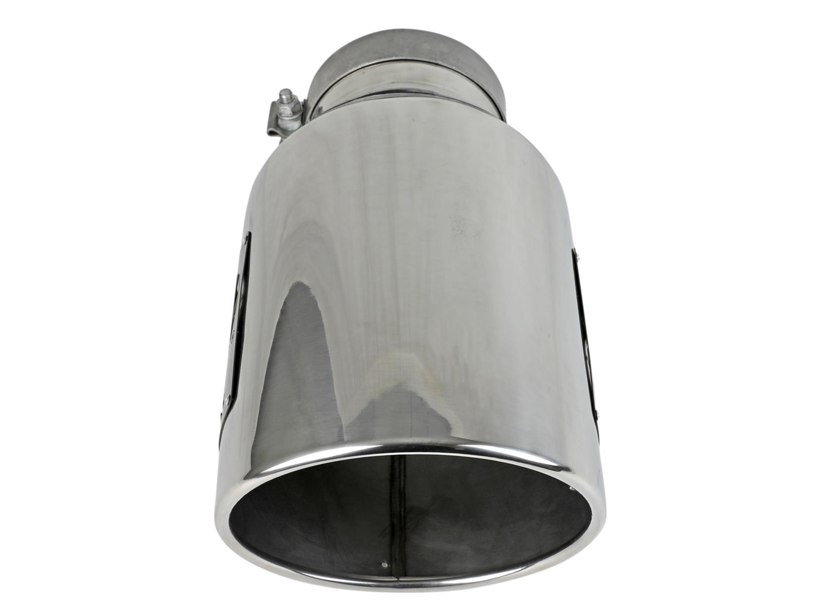 aFe Power Universal 5in Inlet 8in Outlet MACH Force-XP Clamp-On Exhaust Tip - Polished thumbnail 4