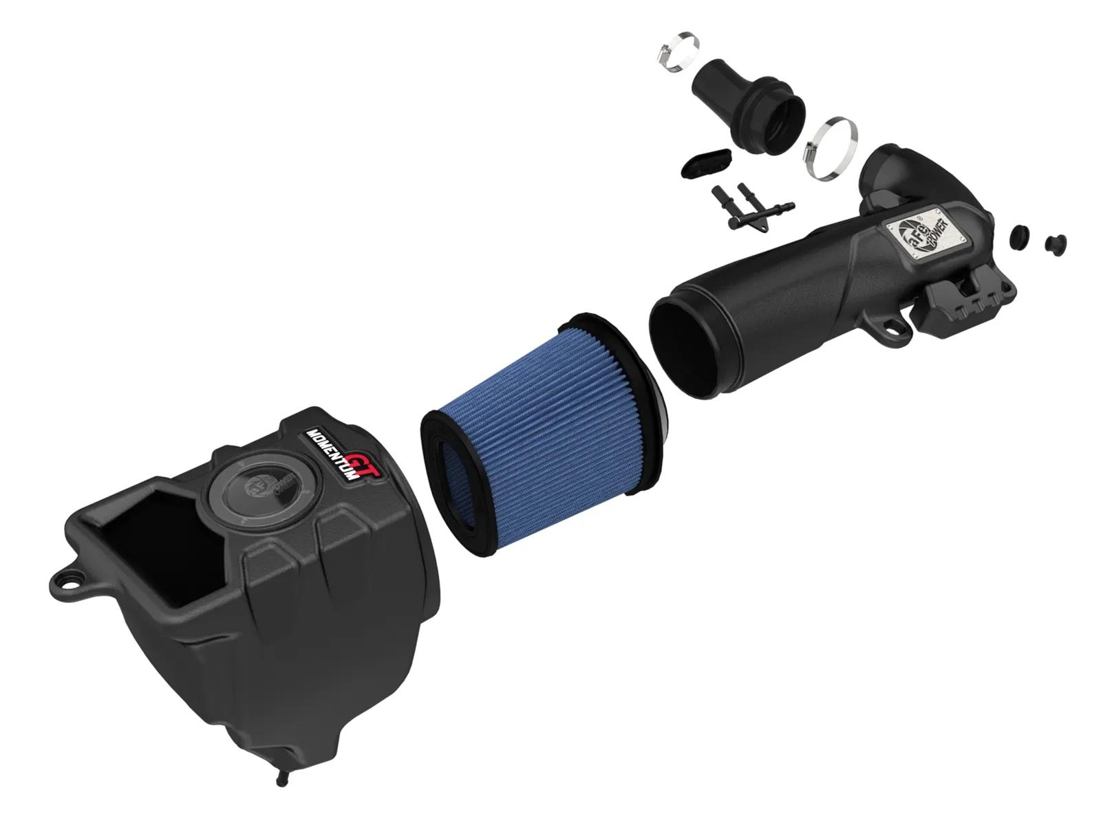 aFe Momentum GT Pro 5R Air Intake Systems for 2024-2025 WRANGLER - 50-70123R Kit, 5R, Polyethylene Tube, Black, Cotton Gauze Filter, Blue, Jeep, Kit thumbnail 3