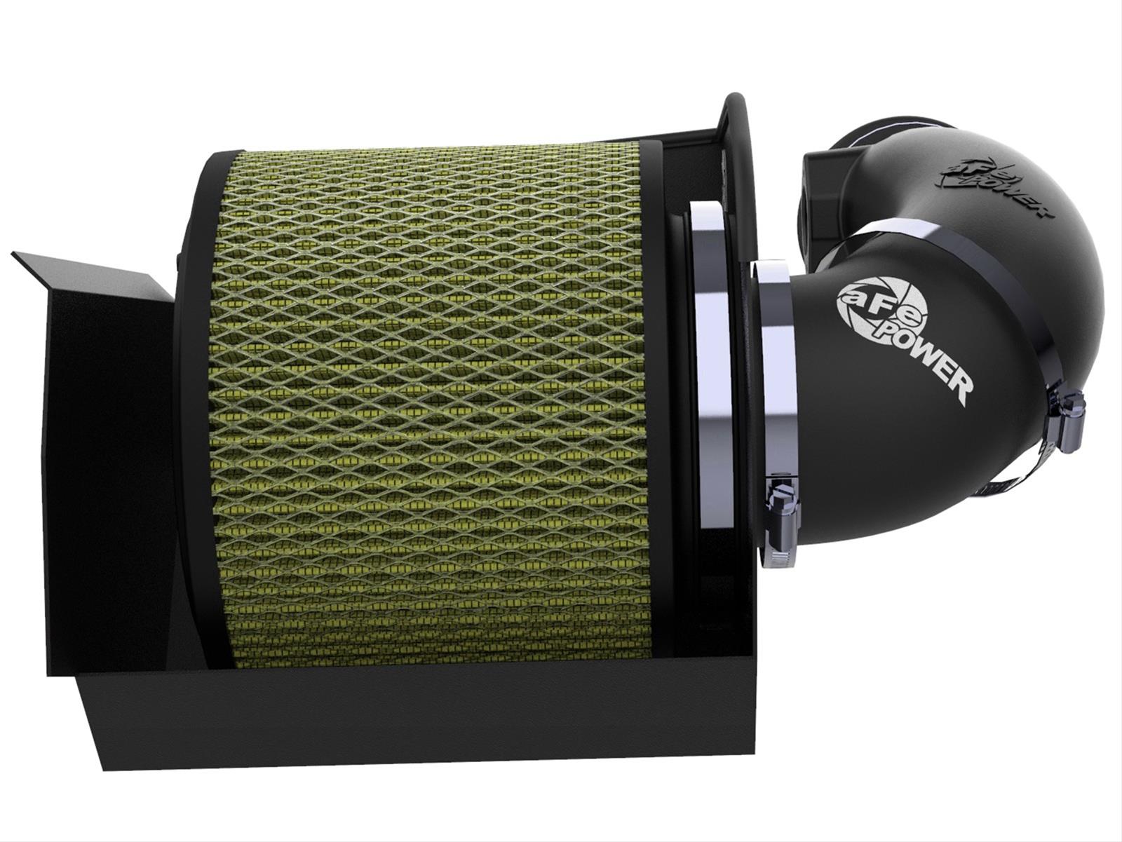 aFe Magnum Force Stage 2 Pro GUARD 7 Air Intake Systems 54-13012G Kit, 7, Polyethylene Tube, Black, Cotton/Synthetic Blend Filter, Gold, for Nissan, Kit thumbnail 2