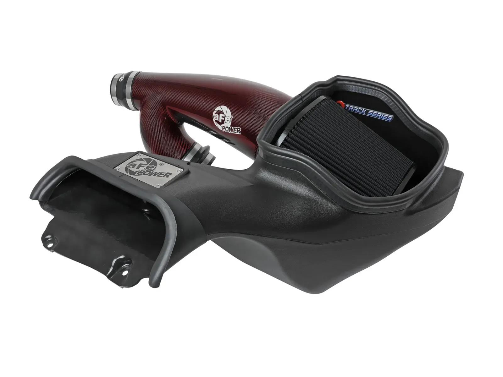 aFe 17-24 Ford F-150 Track Series Red Kevlar Carbon Fiber C/A Intake System w/Black Pro 5R Filter thumbnail 5
