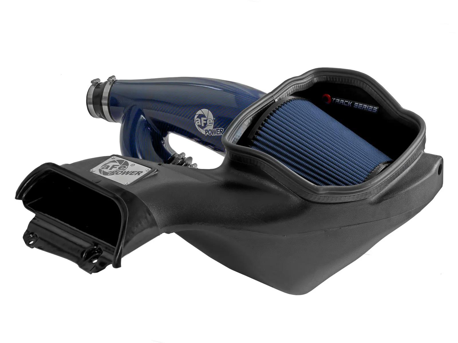 aFe 17-24 Ford F-150 Track Series Blue Kevlar Carbon Fiber C/A Intake System w/Black Pro 5R Filter thumbnail 5