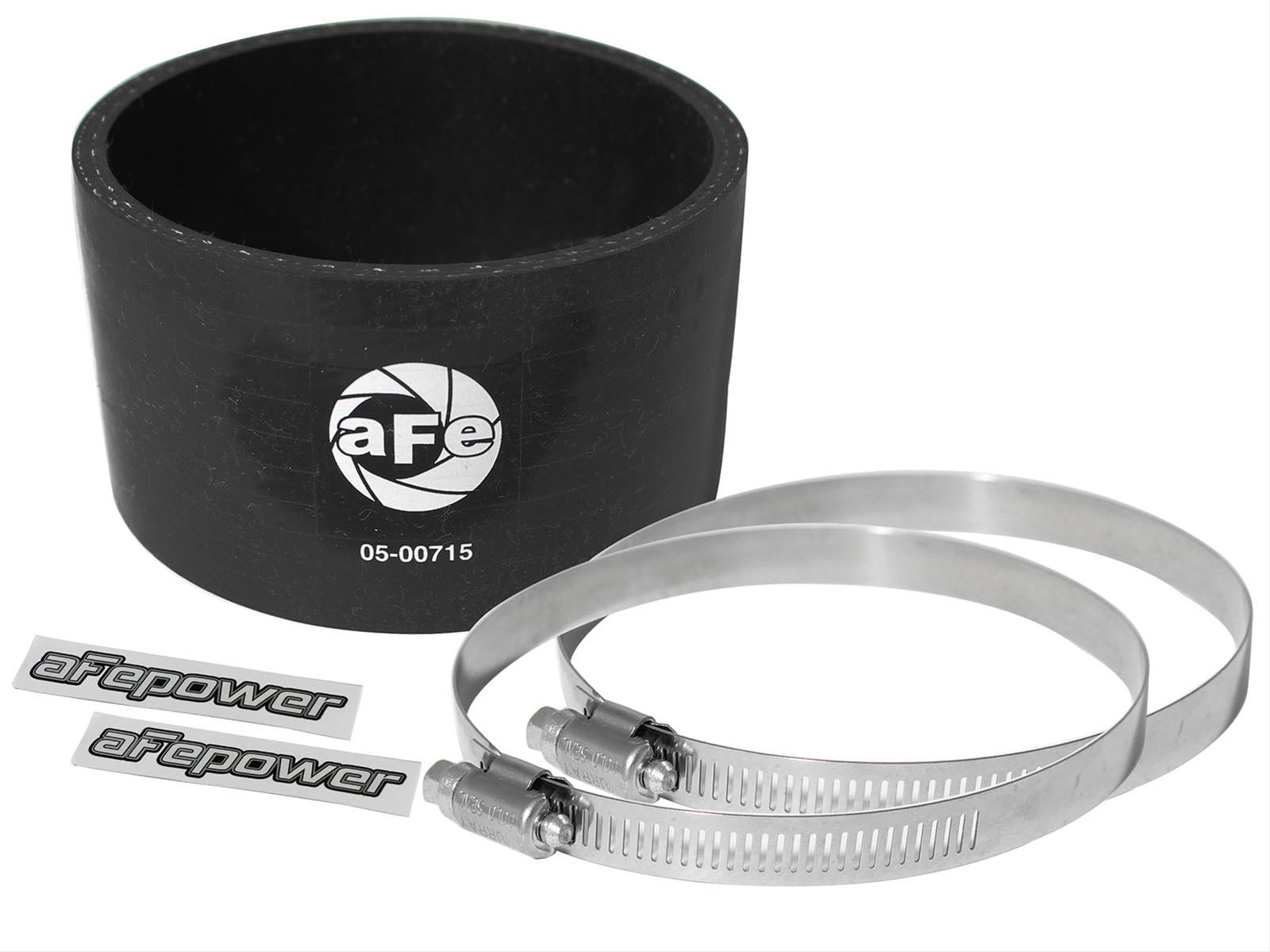 aFe Tubing Couplers 59-00009 Couplers, Straight, Silicone, Black, 4.00 in. Inlet/Outlet Diameter, 2.50 in. Length, Each